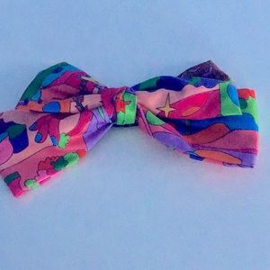 Kaleidos multi color hair bow silk Fresh Fantasy